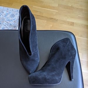 SALE! ASH suede black plunge booties sz 37